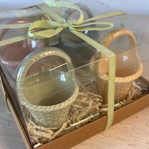 Vintage 90s Hallmark set of 4 mini spring baskets pastel in box approx 3”